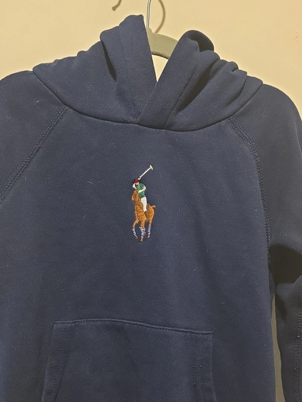 Ralph Lauren Navy Polo Pony Hoodie Size 4 Gorgeous Soft